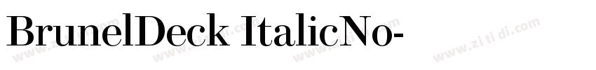 BrunelDeck ItalicNo字体转换